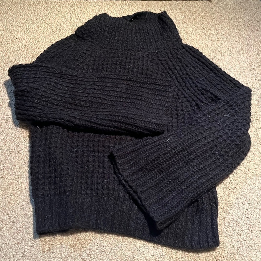 Black Bell Sleeve Sweater
